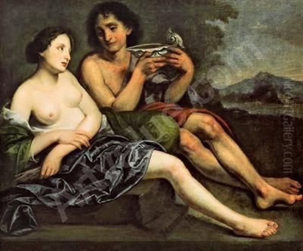 Bacchus and Ceres Oil Painting by Pietro della Vecchia