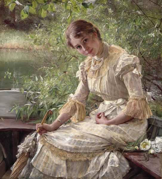 Portraet af kunstneren Marie Triepcke Oil Painting by Bertha Wegmann