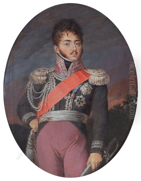 Portrait of Jozef Poniatowski Oil Painting by Jean-Urbain Guerin