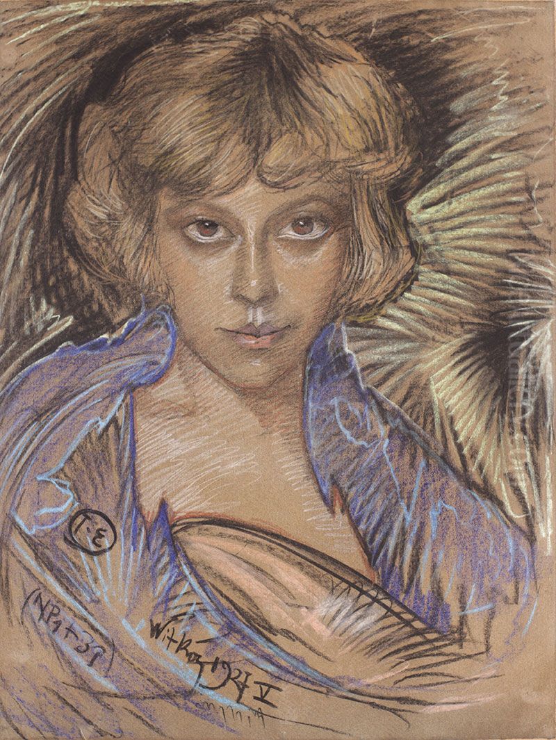 Portret Zofii Bagniewskiej, z domu Maleckiej Oil Painting by Stanislaw Ignacy Witkiewicz (Witkacy)