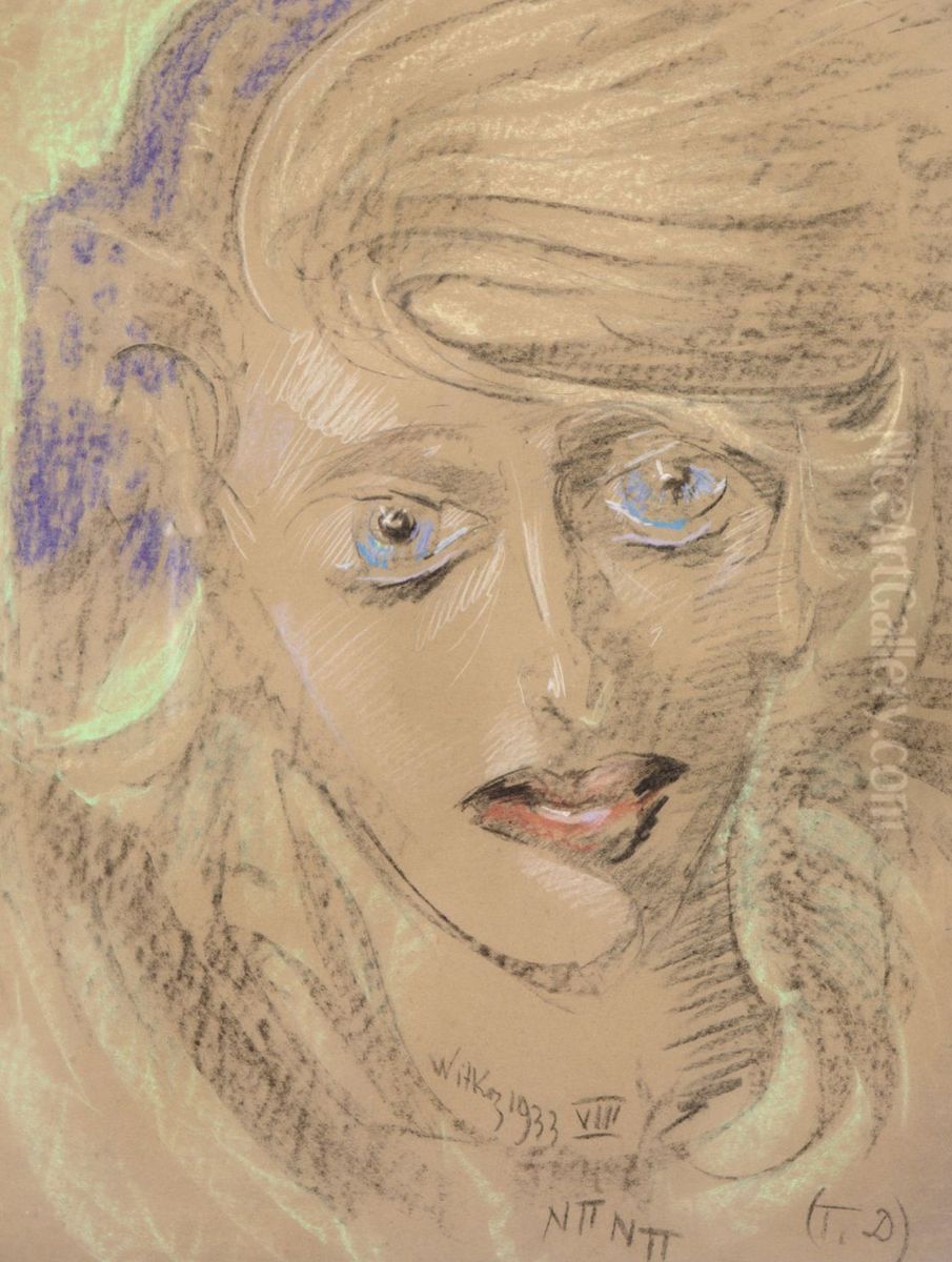 Portrait of a woman Oil Painting by Stanislaw Ignacy Witkiewicz (Witkacy)