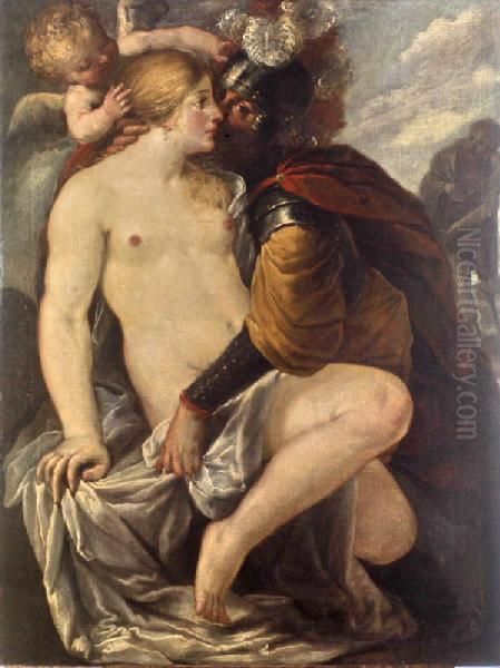 Venus and Mars Oil Painting by Pietro della Vecchia