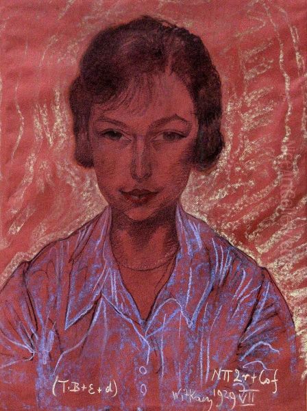 Portrait of a woman Oil Painting by Stanislaw Ignacy Witkiewicz