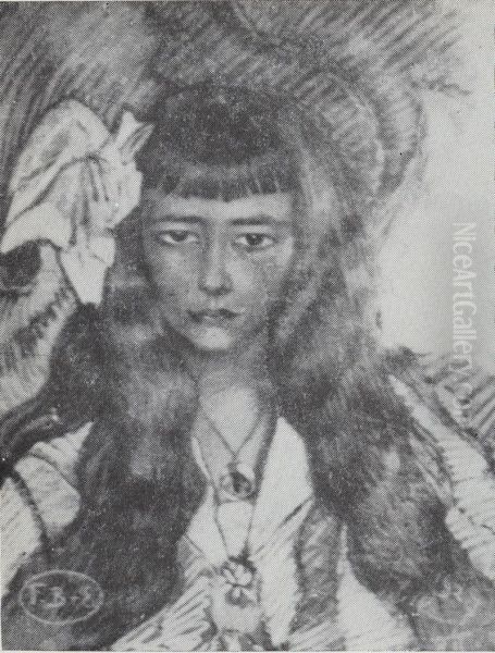 Portrait of Ilona Lozinska Oil Painting by Stanislaw Ignacy Witkiewicz (Witkacy)