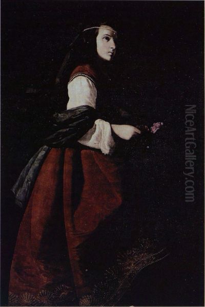 Santa Casilda Oil Painting by Francisco De Zurbaran