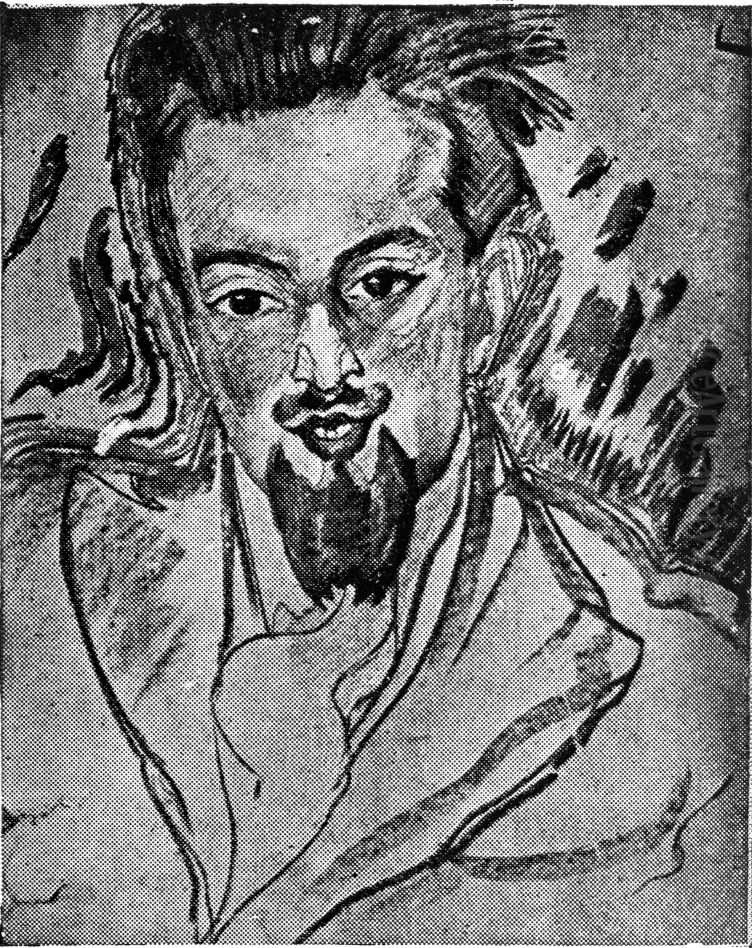 Portrait of Jan Brzekowski Oil Painting by Stanislaw Ignacy Witkiewicz (Witkacy)