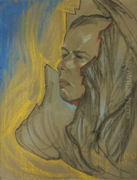 Portret Michala Choromanskiego Oil Painting by Stanislaw Ignacy Witkiewicz (Witkacy)