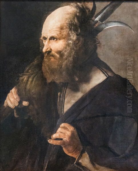 Saint Jude Thaddee Oil Painting by Georges de La Tour