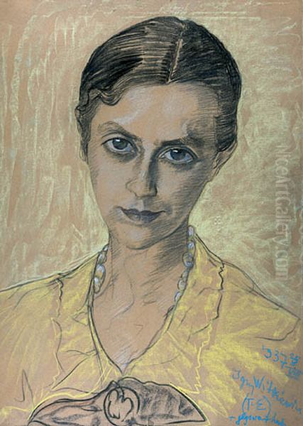Portrait of Ms Metallmannowa Oil Painting by Stanislaw Ignacy Witkiewicz