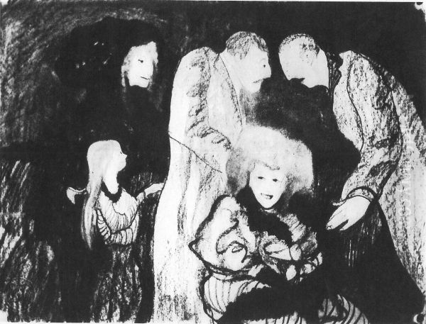 The family scene and the mean doctor Oil Painting by Stanislaw Ignacy Witkiewicz