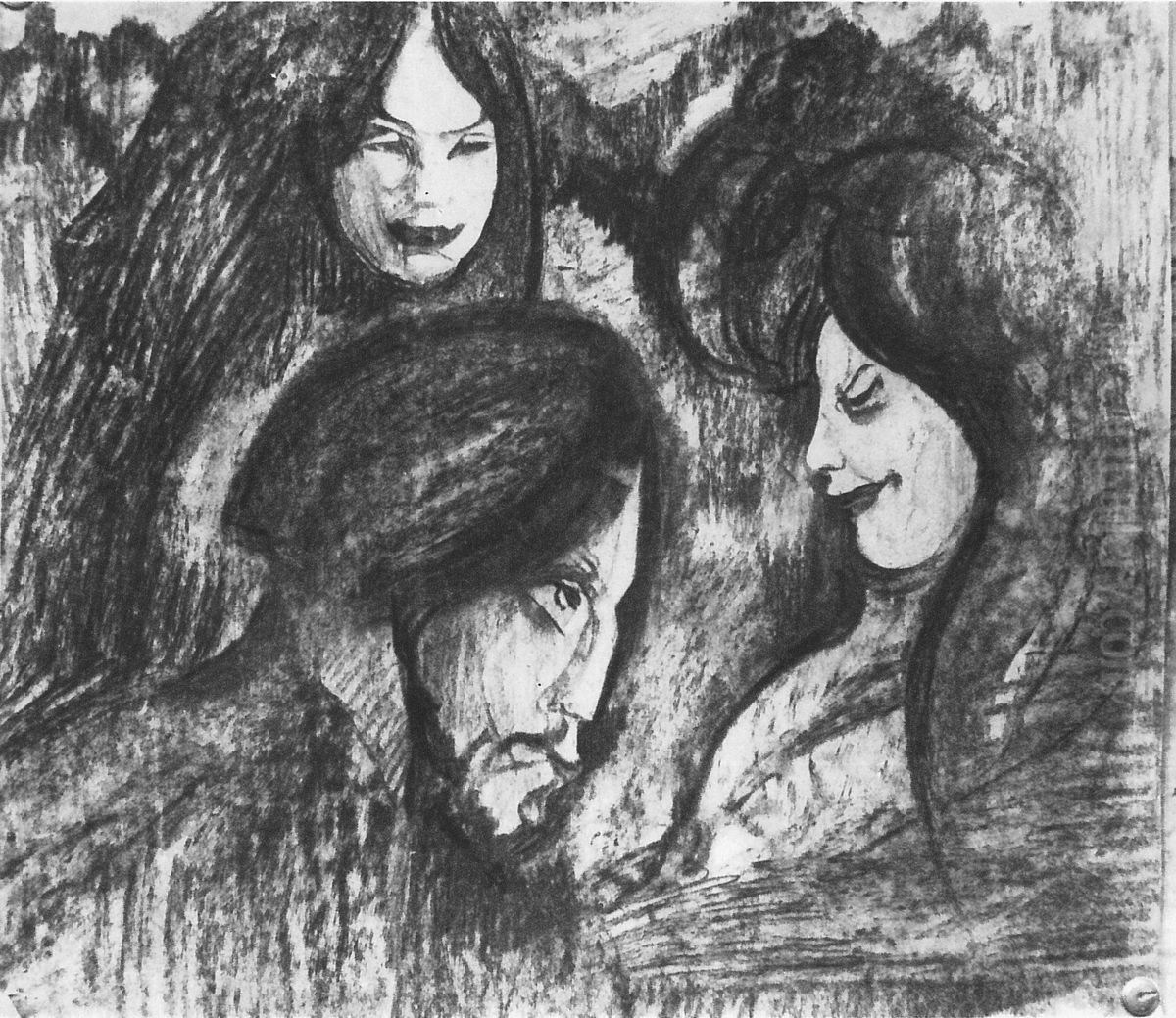 Russian anarchists Oil Painting by Stanislaw Ignacy Witkiewicz (Witkacy)