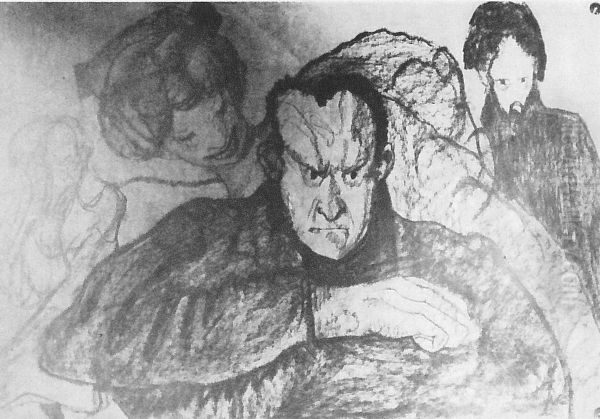 Temptation of St. Anthony Oil Painting by Stanislaw Ignacy Witkiewicz (Witkacy)