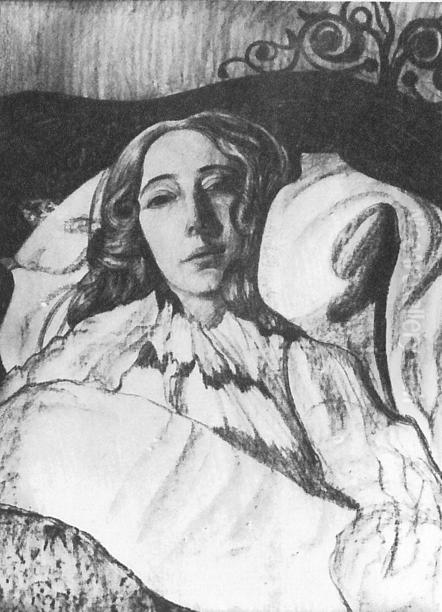 Pani B. Oil Painting by Stanislaw Ignacy Witkiewicz (Witkacy)
