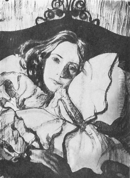 Mrs. B. Oil Painting by Stanislaw Ignacy Witkiewicz (Witkacy)