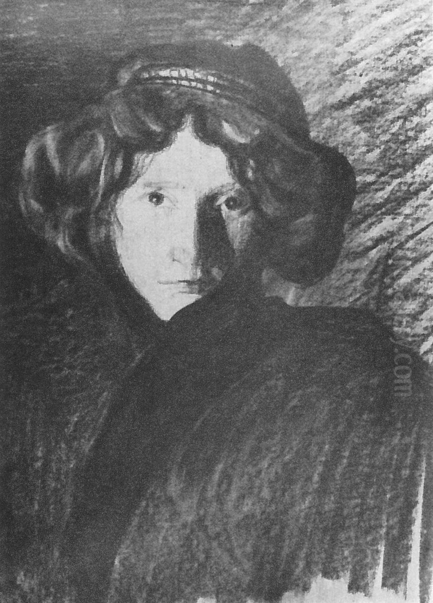 Portrait of Irena Solska Oil Painting by Stanislaw Ignacy Witkiewicz (Witkacy)