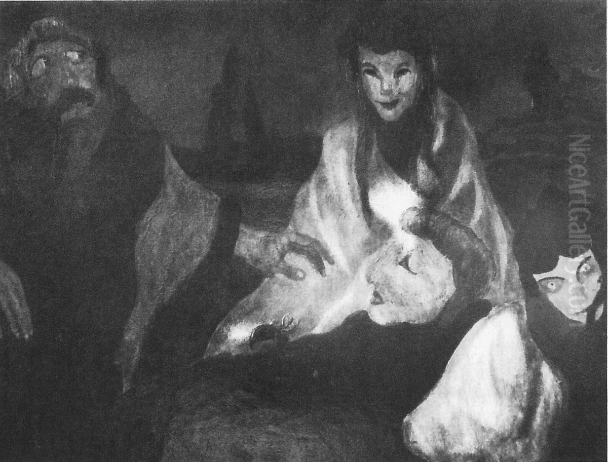 Death Oil Painting by Stanislaw Ignacy Witkiewicz (Witkacy)