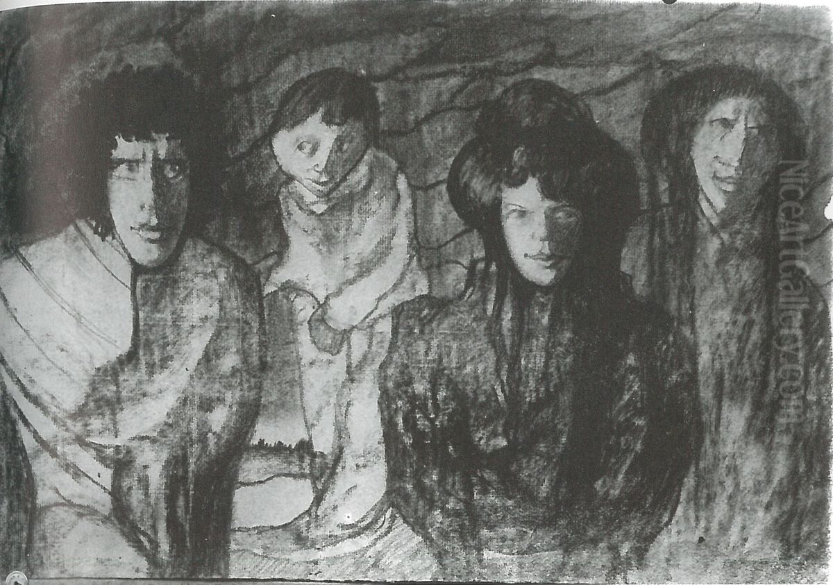 Mlodosc chlopczyka Oil Painting by Stanislaw Ignacy Witkiewicz (Witkacy)