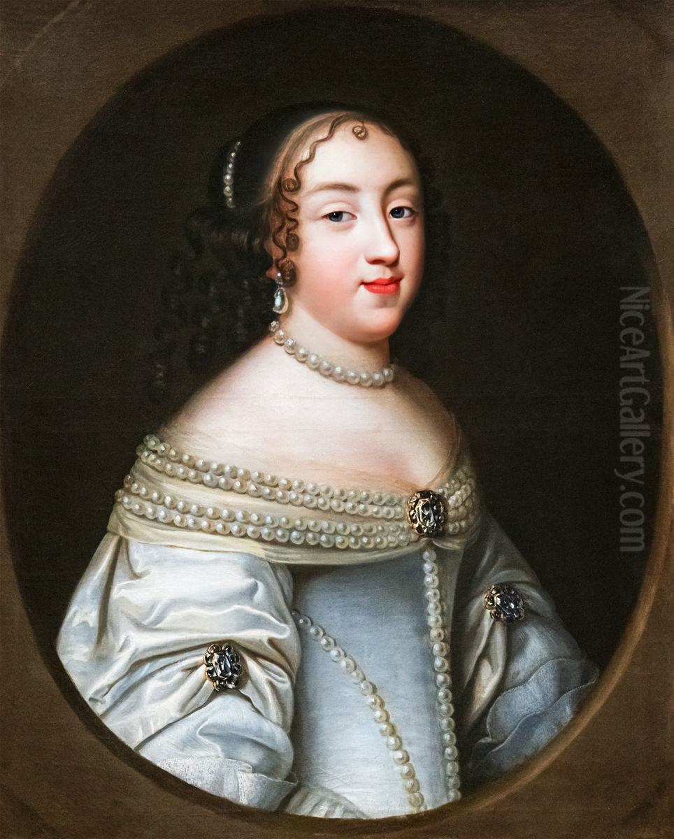 Presumed portrait of Francoise de Sevigne Oil Painting by Nicolas Mignard