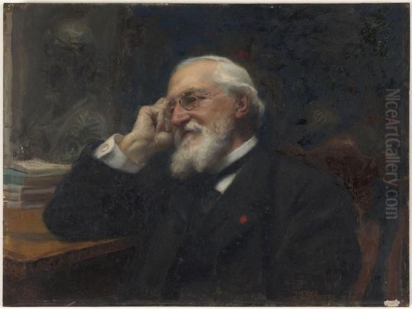 Portrait de Georges Lafenestre Oil Painting by Jean-Joseph Weerts