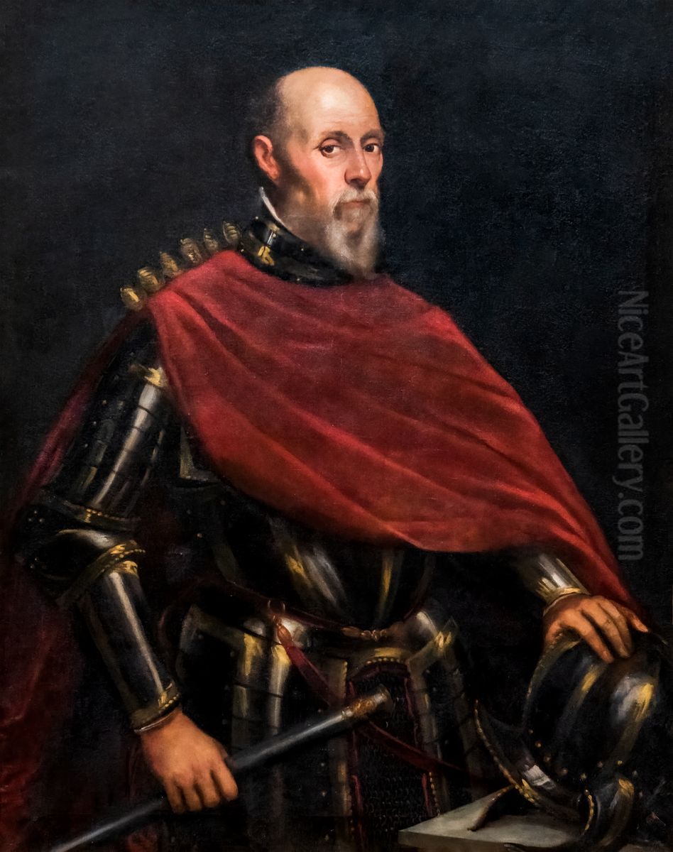 L'Amiral Tommaso Contarini Oil Painting by Jacopo Tintoretto