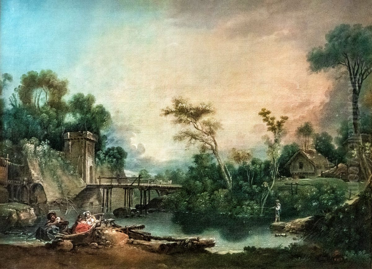 Paysage Oil Painting by Francois Boucher