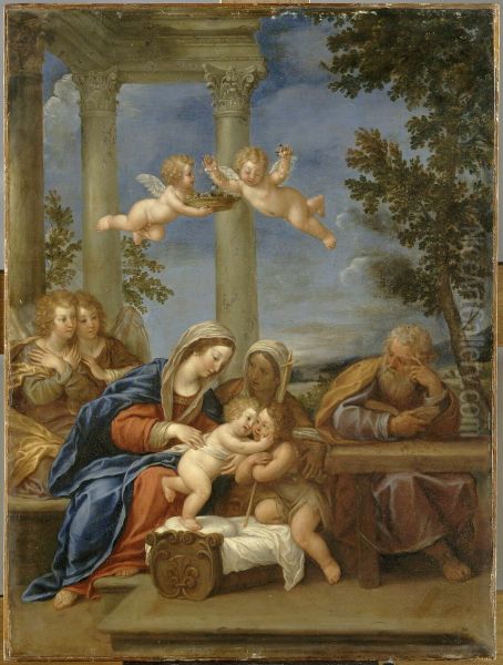 Holy Family Oil Painting by Francesco Albani