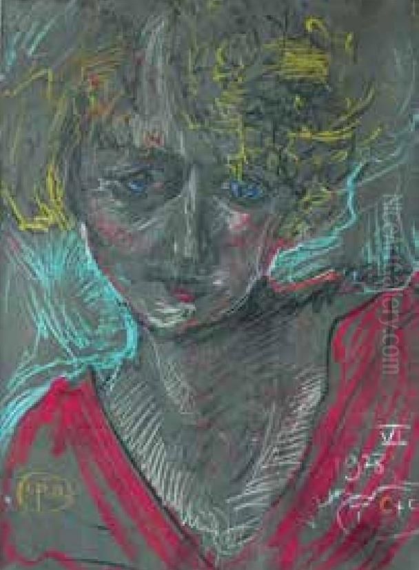 Portret kobiety Oil Painting by Stanislaw Ignacy Witkiewicz (Witkacy)