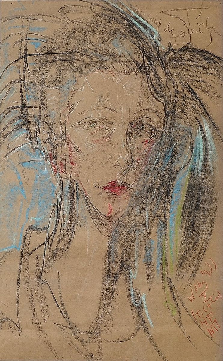 Portrait of a woman Oil Painting by Stanislaw Ignacy Witkiewicz (Witkacy)