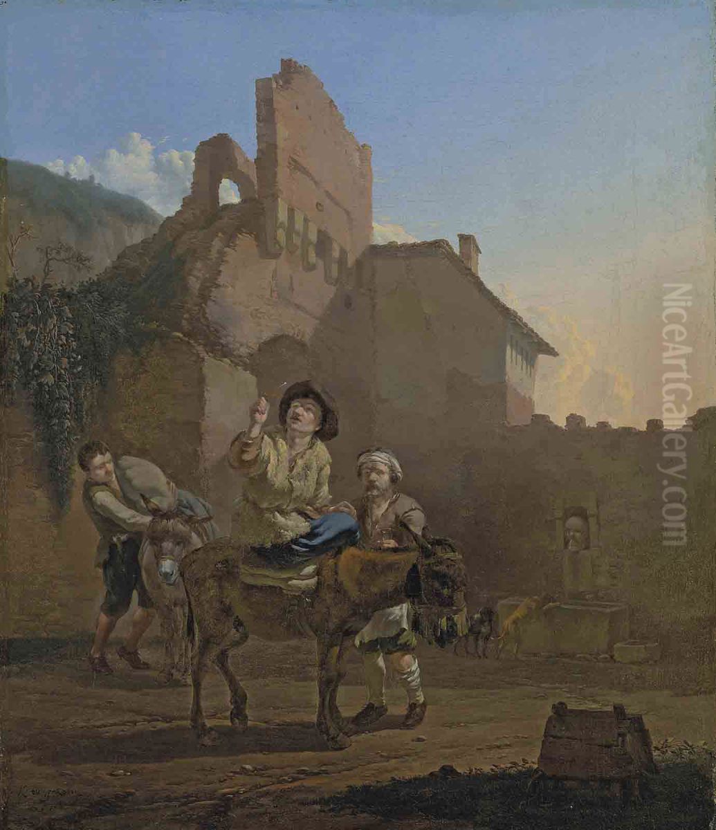 repose of the males Oil Painting by Karel Dujardin