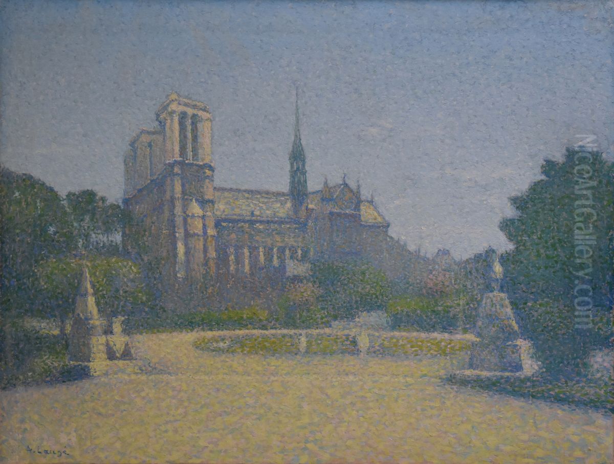 Notre-Dame de Paris Oil Painting by Achille Lauge