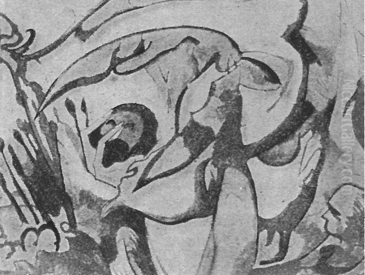 Hamlet Oil Painting by Stanislaw Ignacy Witkiewicz (Witkacy)