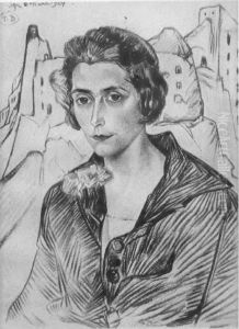 Portret P.J.T., na tle ruin
