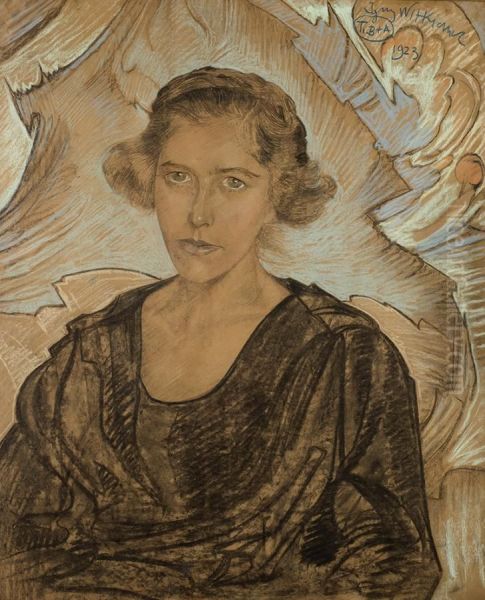 Portrait of a woman Oil Painting by Stanislaw Ignacy Witkiewicz