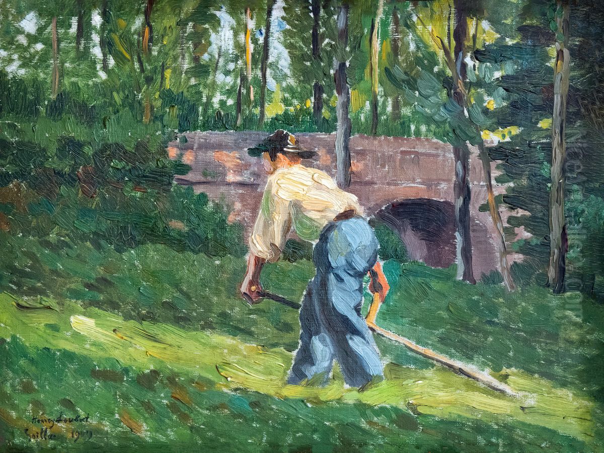 Le faucheur Oil Painting by Henri Loubat