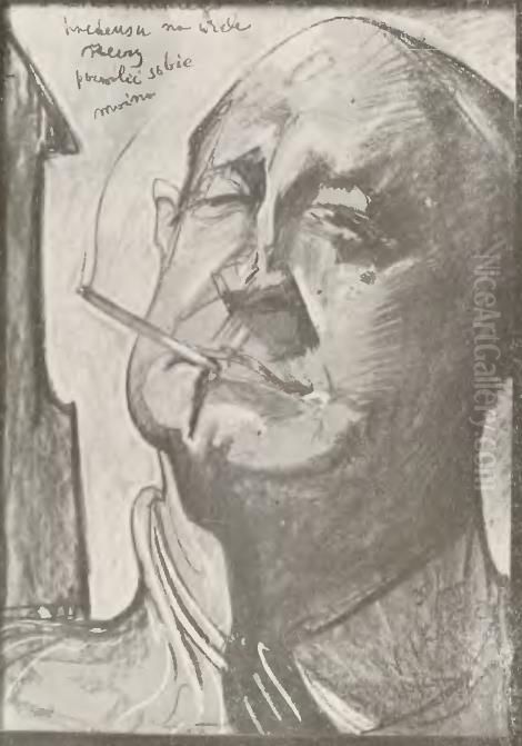 Portret mezczyzny Oil Painting by Stanislaw Ignacy Witkiewicz (Witkacy)