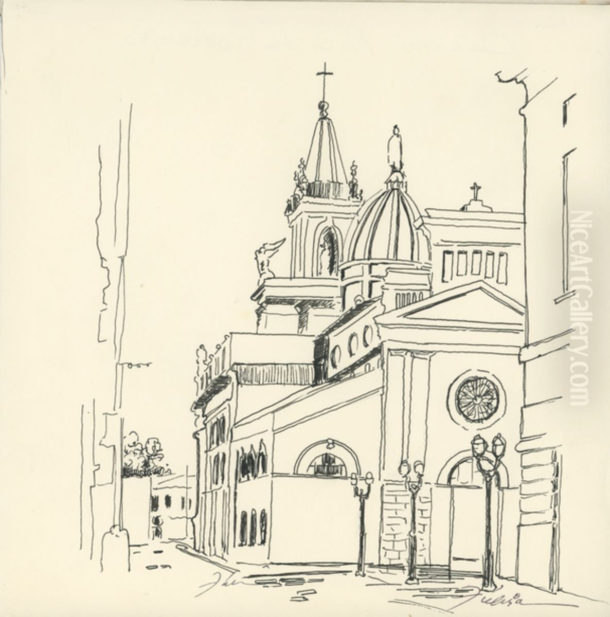 Catedral N. Senhora da Conceicao Oil Painting by Fulvia Goncalves