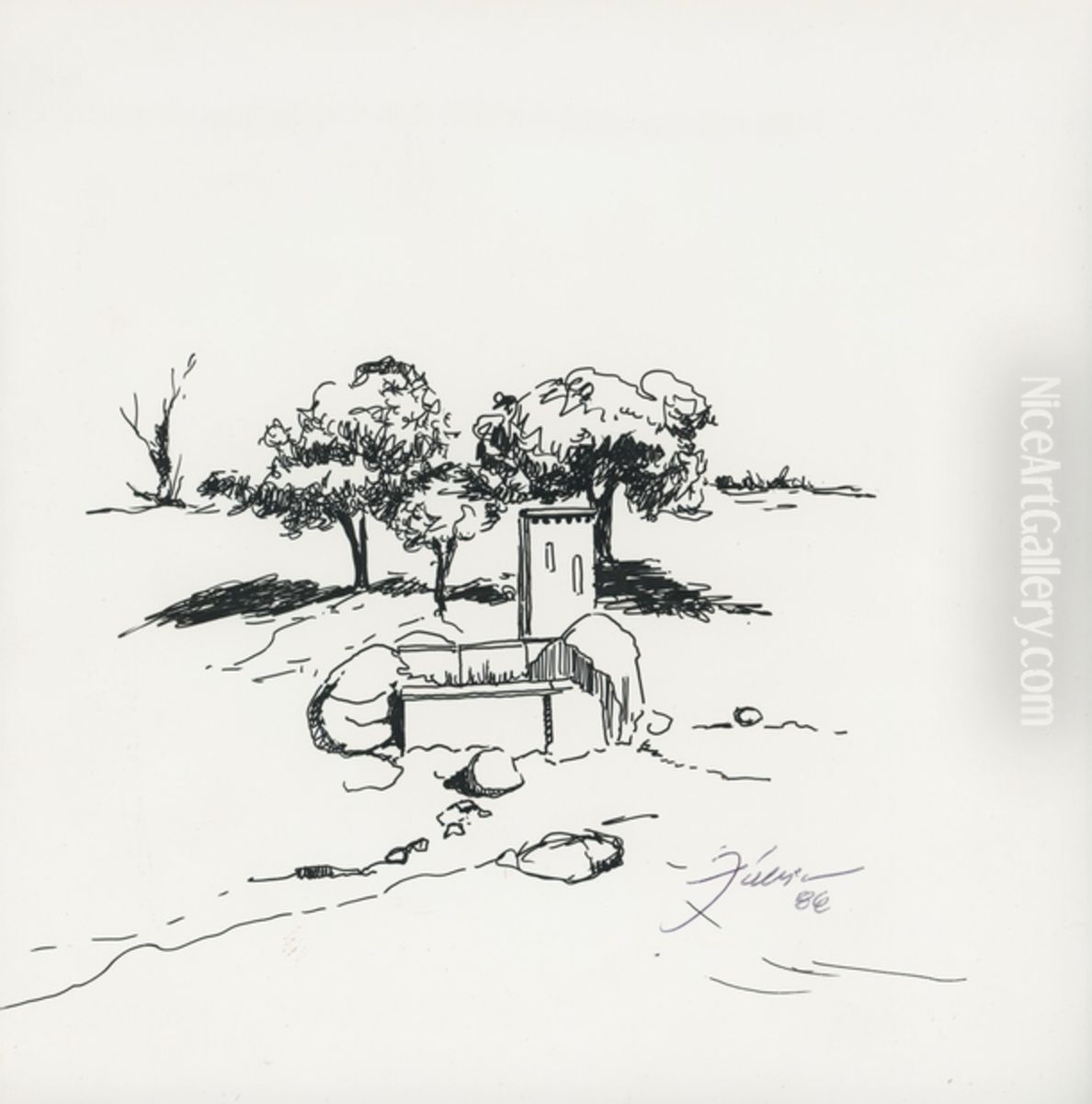 Estrada de Souzas Oil Painting by Fulvia Goncalves