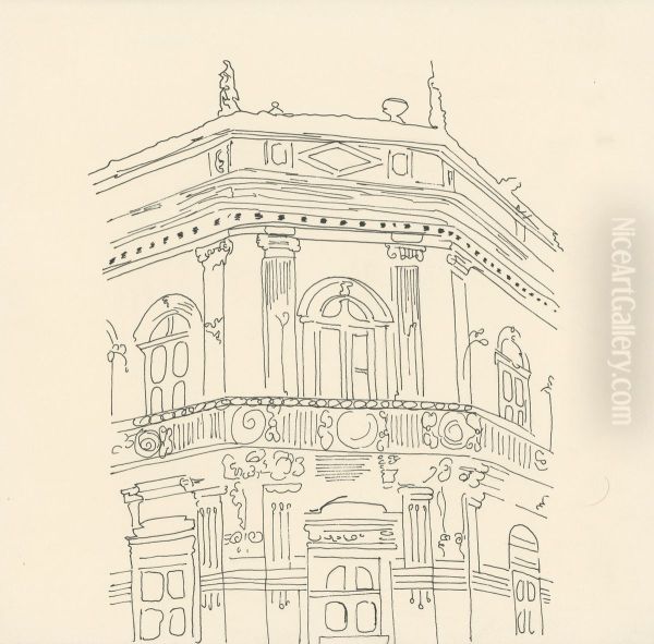 Palacio dos Azulejos Oil Painting by Fulvia Goncalves