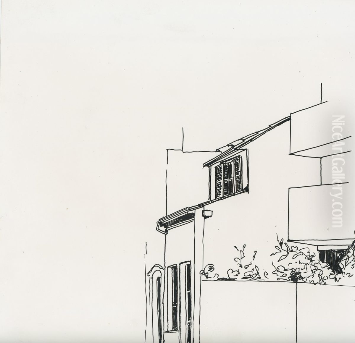 Imovel na Costa Aguiar com 11 de Agosto Oil Painting by Fulvia Goncalves