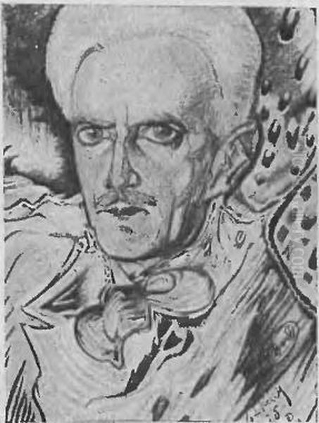Portret Andrzeja Struga Oil Painting by Stanislaw Ignacy Witkiewicz