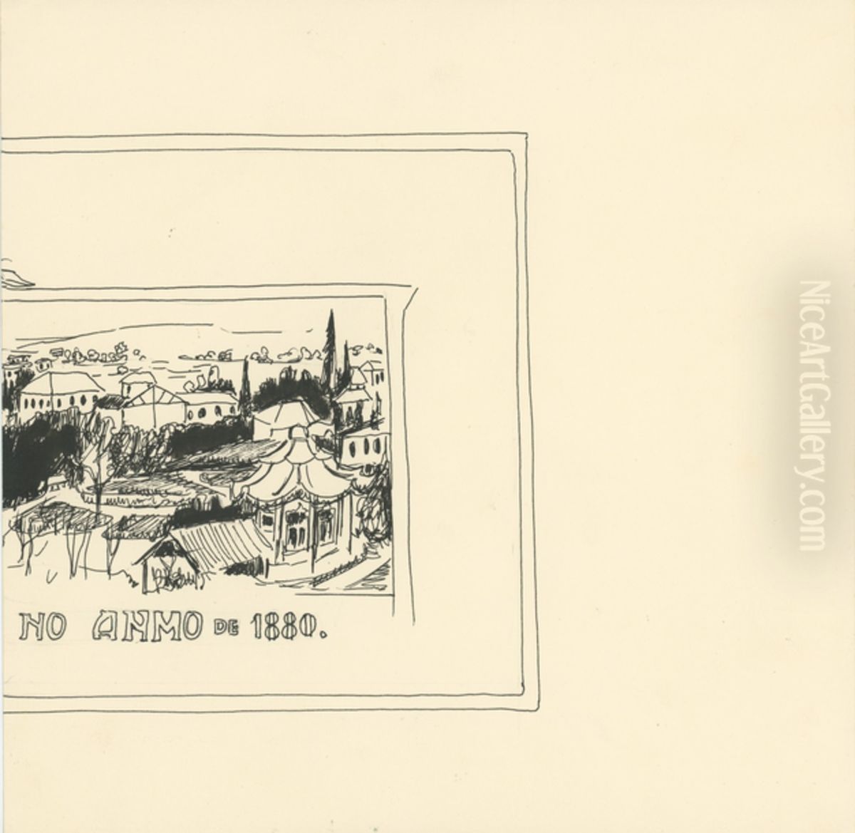 Campinas (1880) Oil Painting by Fulvia Goncalves