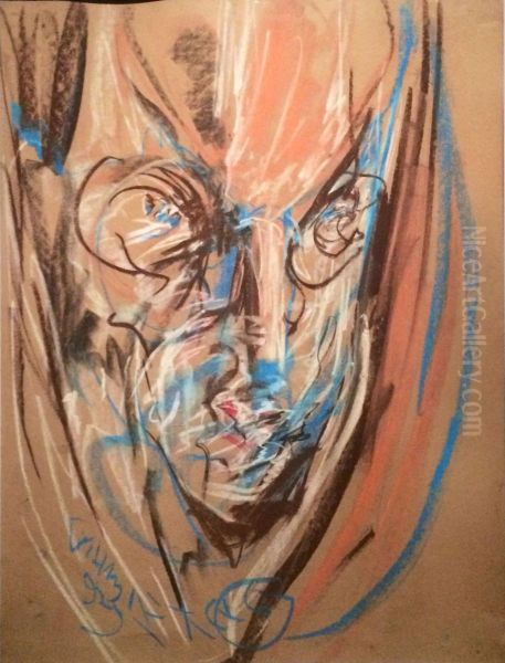 Portrait of Artur Schroeder (?) Oil Painting by Stanislaw Ignacy Witkiewicz