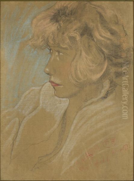 Portrait of Olga Wojakowa Oil Painting by Stanislaw Ignacy Witkiewicz