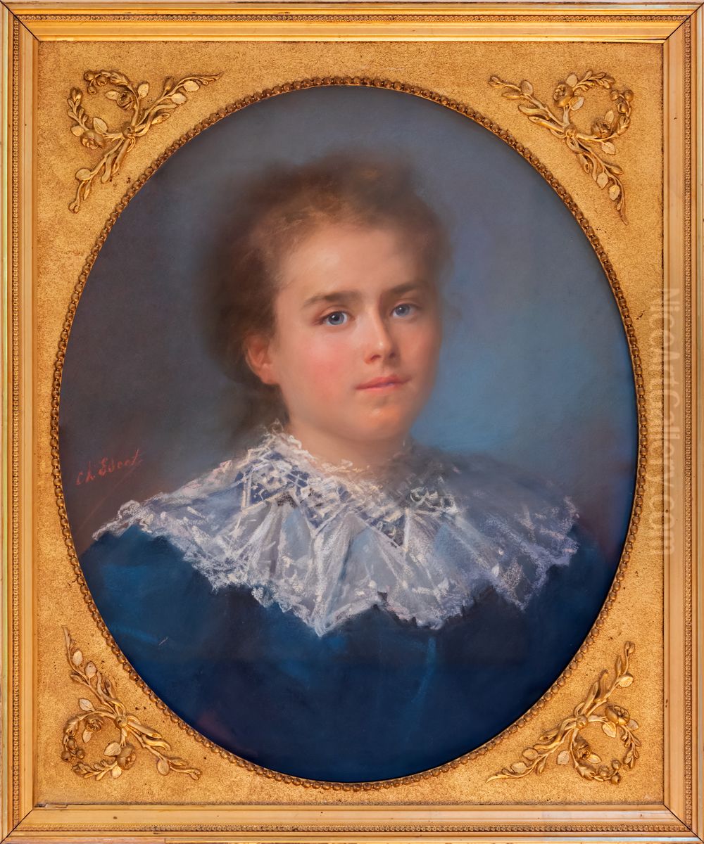 Portrait of Rose Causse Gondrand Oil Painting by Charles Escot
