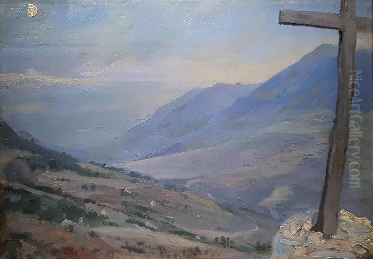 View from Abruzzo. Oil Painting by Peder Severin Kroyer