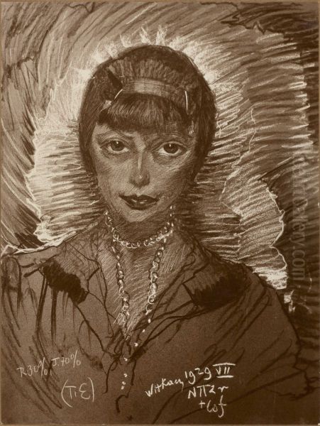 Portret kobiety Oil Painting by Stanislaw Ignacy Witkiewicz