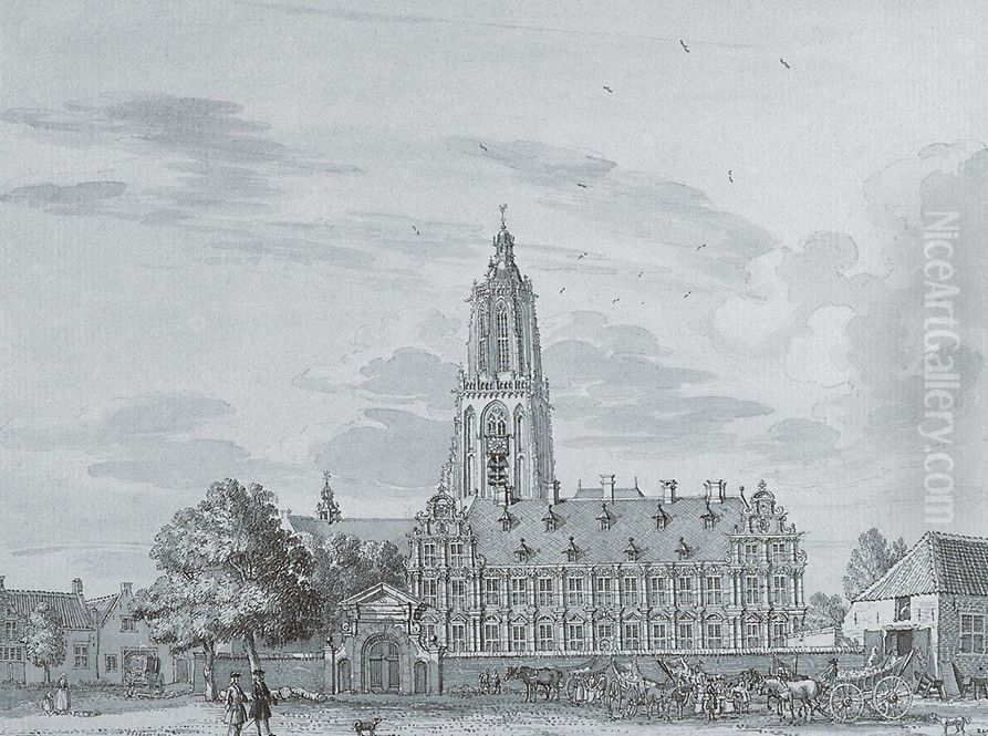 Palace of Friedrich V. von der Pfalz, Rhenen Oil Painting by Jan De Beijer
