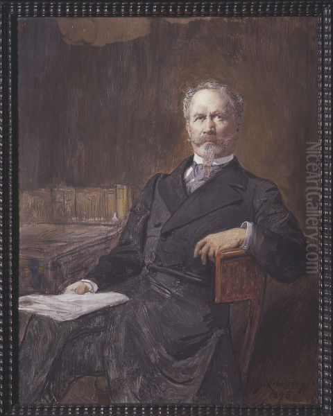 Preparatory study Oil Painting by Julius Kronberg