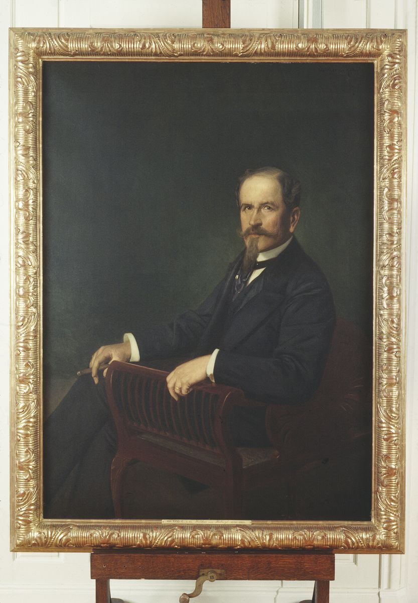 Walter von Hallwyll (1839-1921) Oil Painting by Julius Johann Ferdinand Kronberg