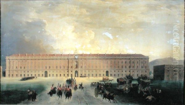 Le Palais royal de Caserte Oil Painting by Gabriele Smargiassi
